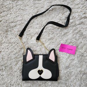 NWT Betsey Johnson Boston Terrior Crossbody Bag